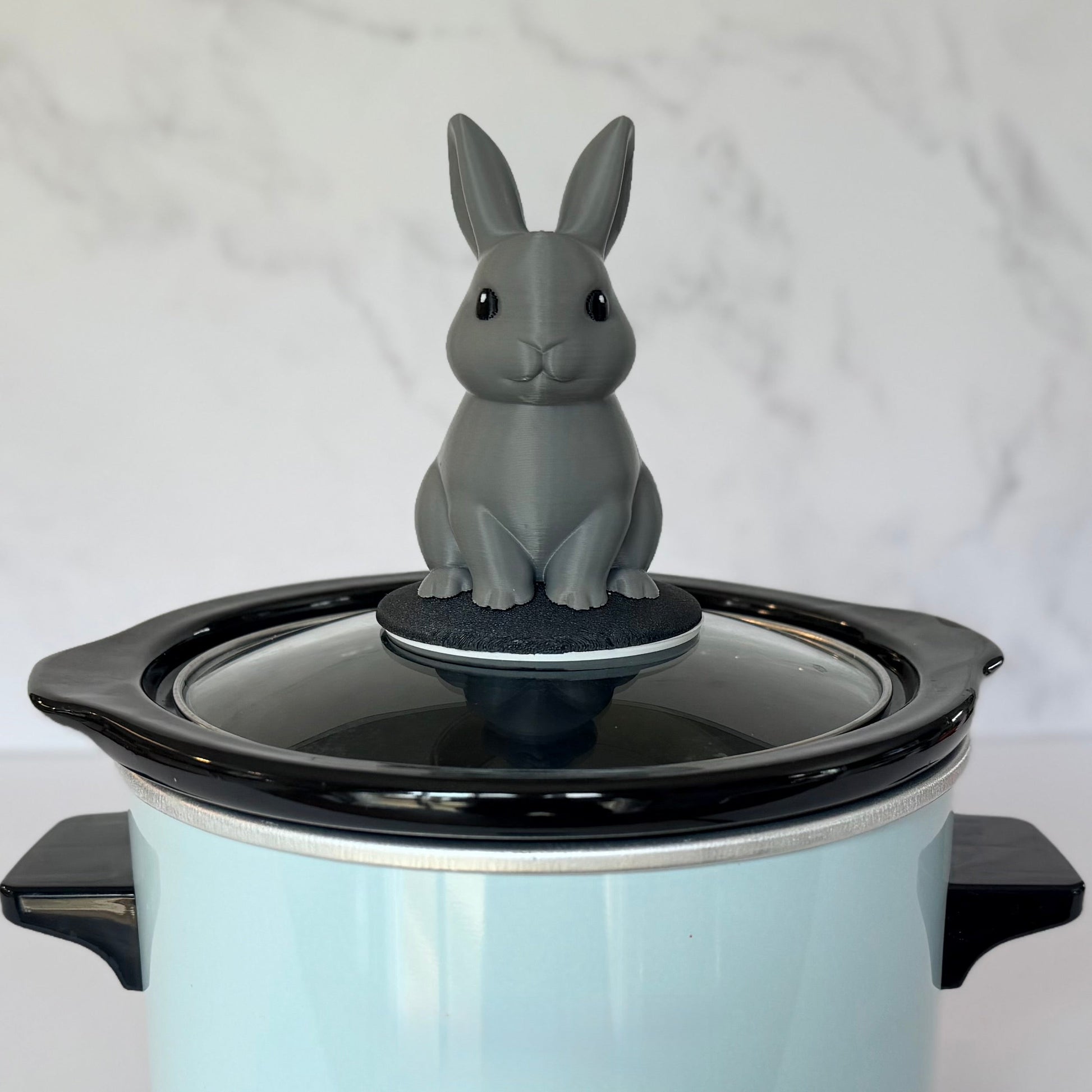 novelty interchangeable slow cooker handle rabbit