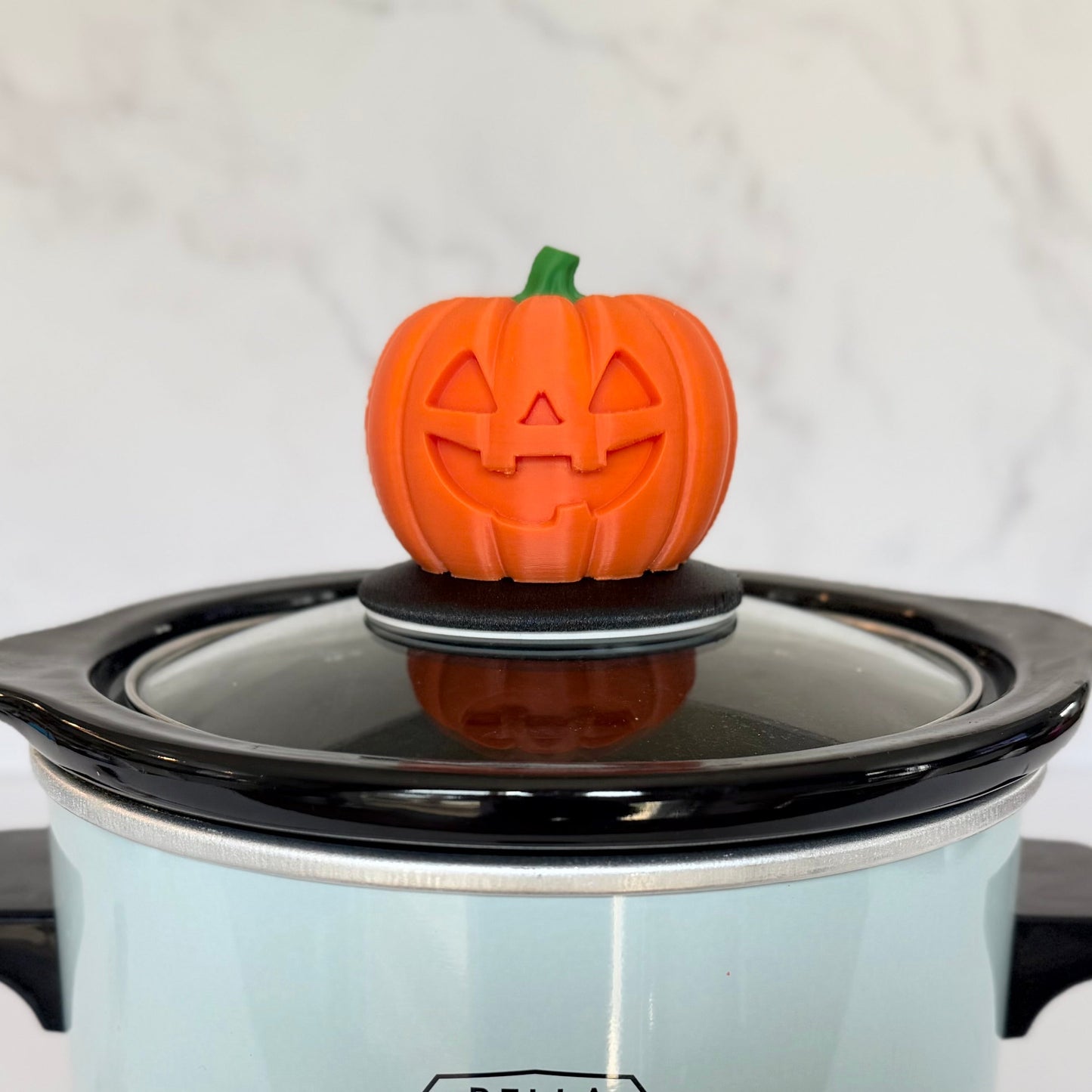 novelty interchangeable slow cooker handle jack o lantern
