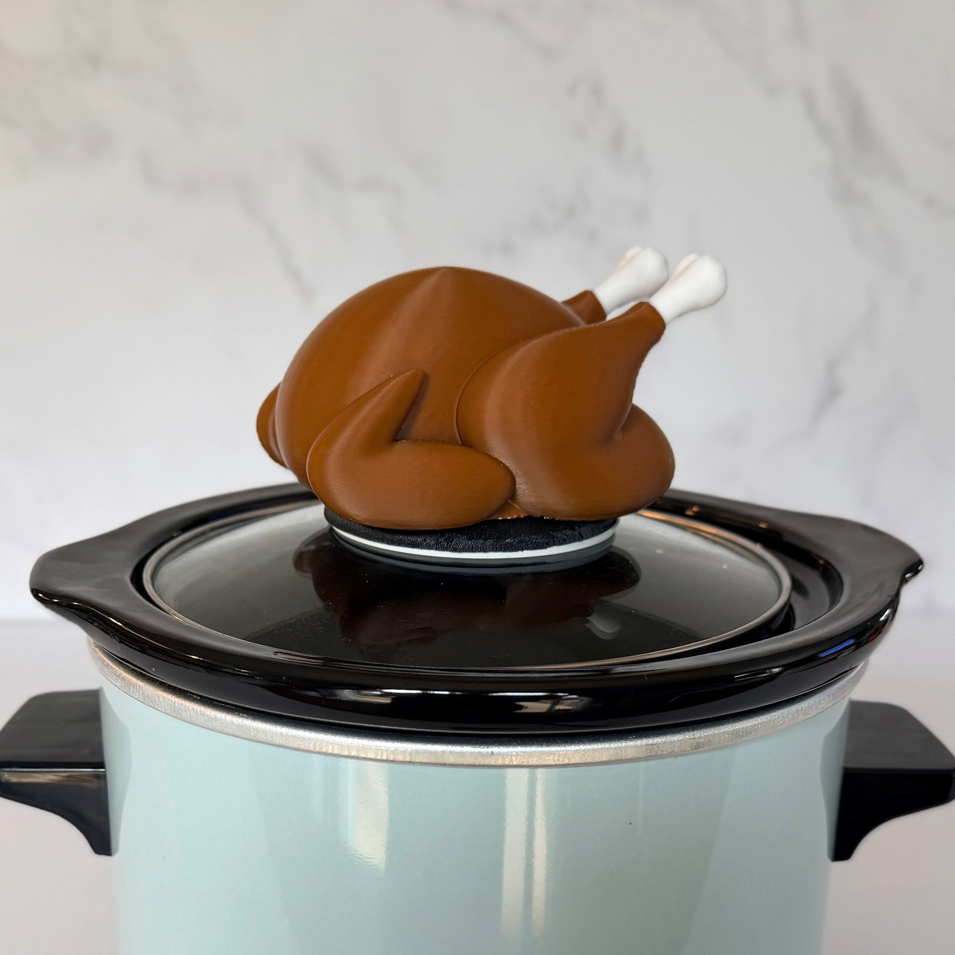 novelty interchangeable slow cooker handle roast turkey
