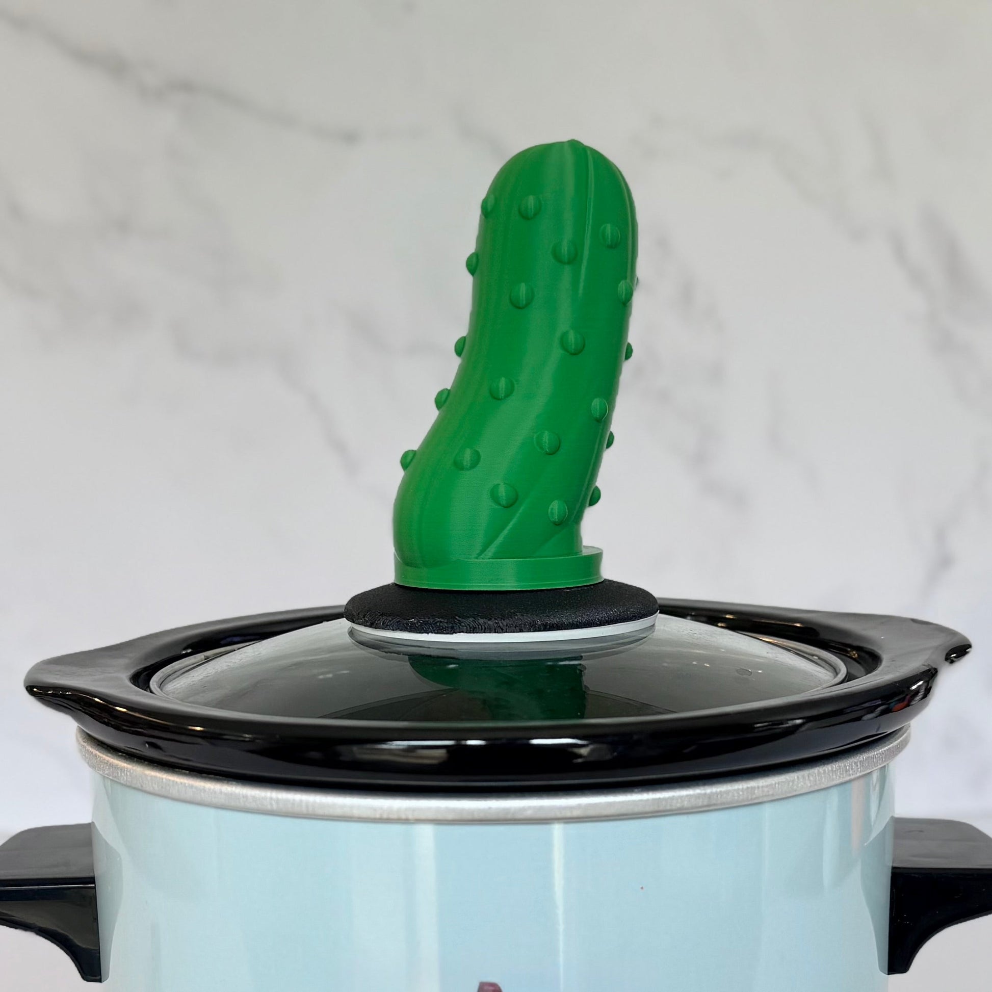 novelty interchangeable slow cooker handle pickle